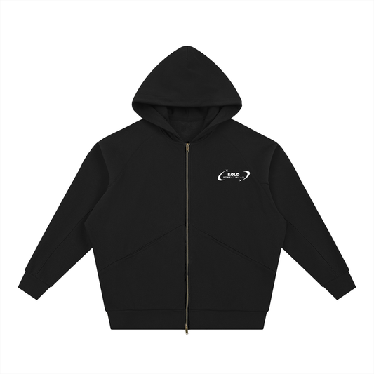 Dolman Sleeve Zip-Through Fleece  Hoodie