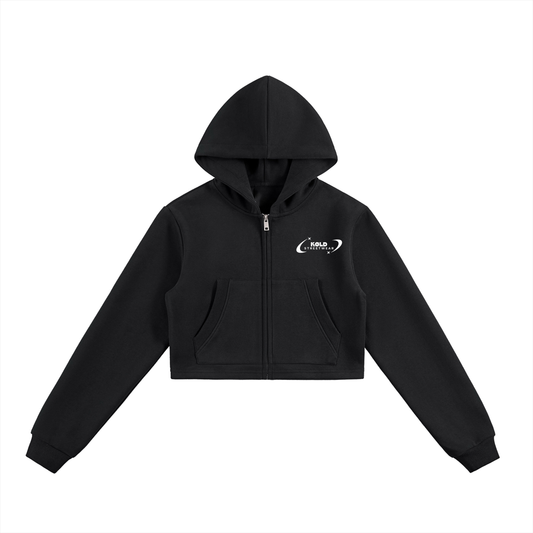 Essential Cropped Zip-Up Hoodie Women