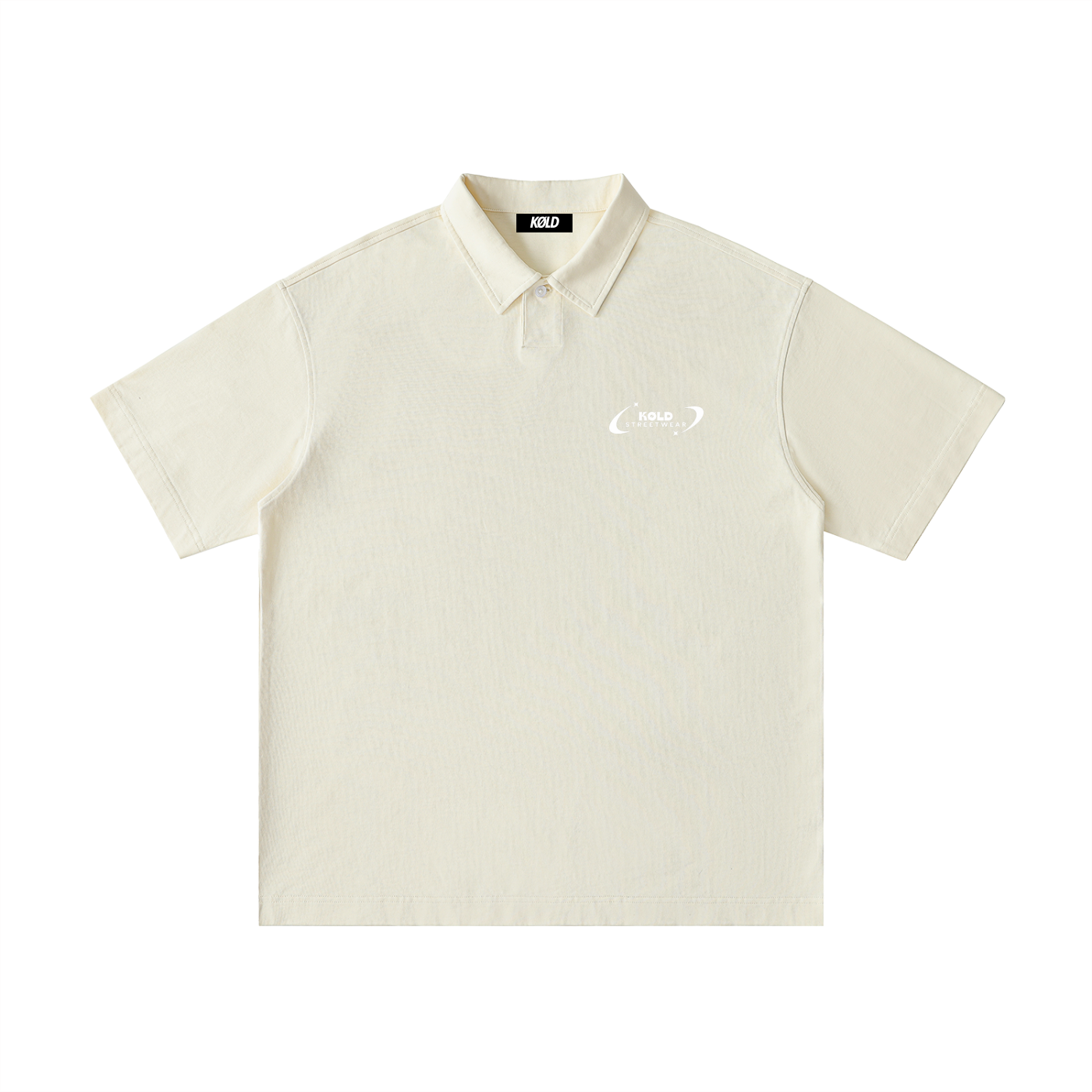 Loose Cotton Short-Sleeve Polo Shirt